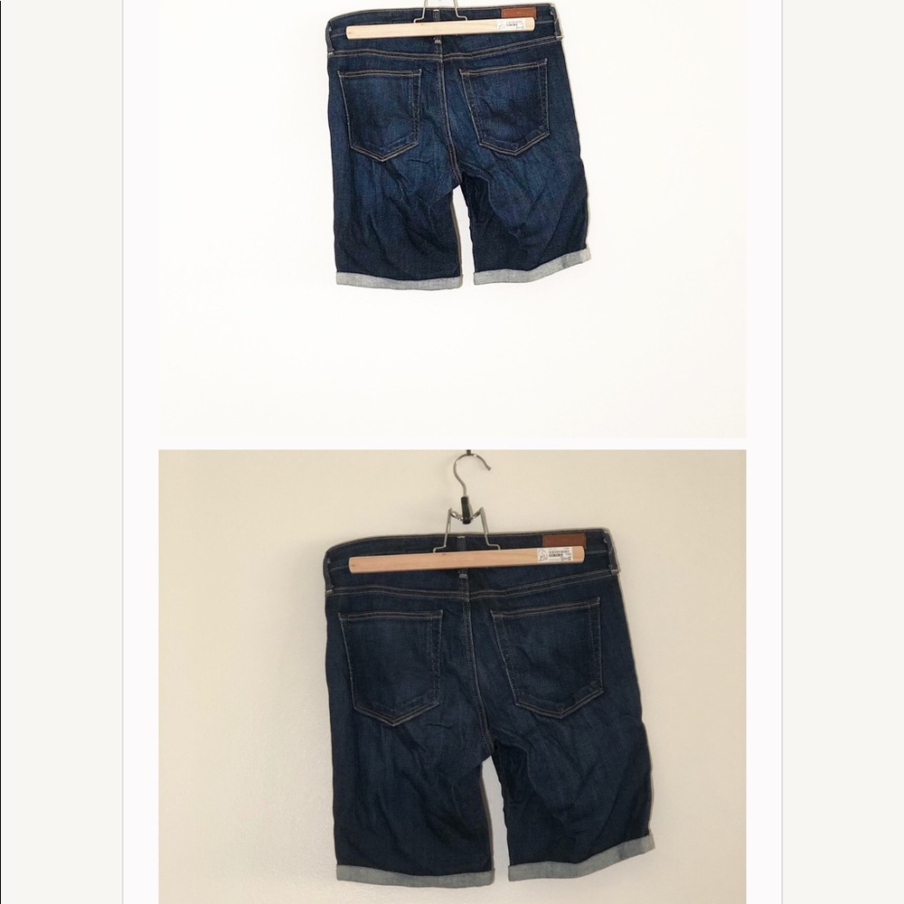 AG Brooke Bermuda Dark Denim Shorts Rolled Cuff 27 - Picture 6 of 6
